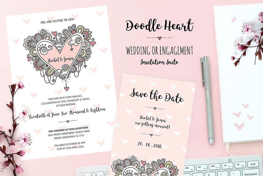 Heart Doodle Wedding Collection