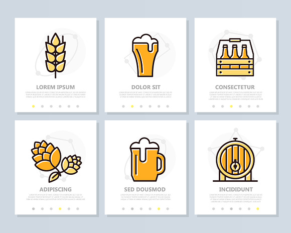Set of vector beer and bar, pub line icons. Alcohol, bottle, mug, barley, hop, barrel, ale, froth, keg, beaker, jar and more. Editable Stroke. in Graphics - product preview 4