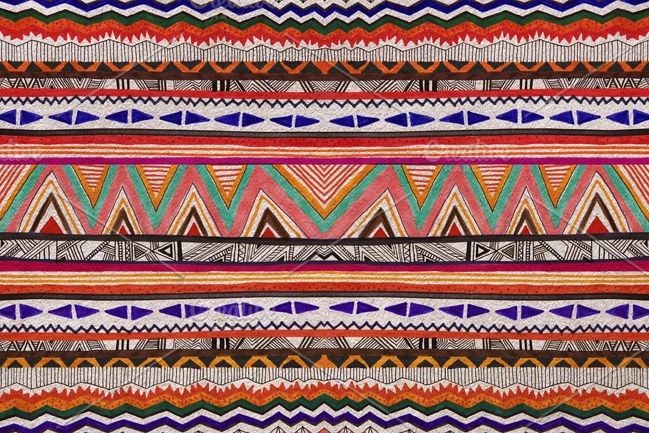 Aztec Folk Tribal seamless pattern 