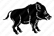 Stylised boar illustration