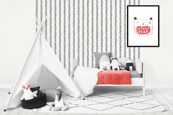 Kids Room Wall/Frame Mock Up 23 in Print Mockups - product preview 1