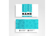 Business Card. Vintage decorative elements. Ornamental floral business cards or invitation with mandala