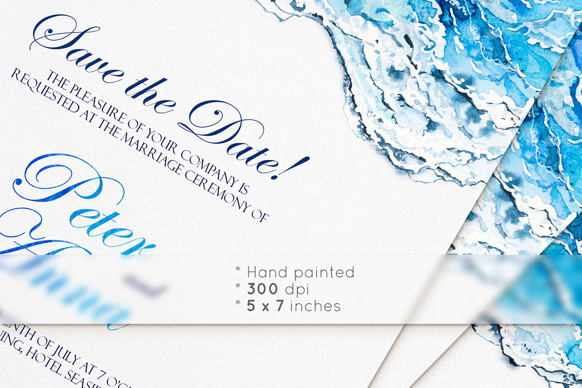 4 Seaside Wedding Invitations in Wedding Templates - product preview 8