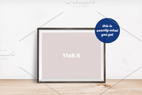 Horizontal Frame Mockup on the Floor in Print Mockups - product preview 1