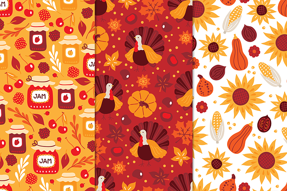 12 Thanksgiving Day Patterns + Bonus in Patterns - product preview 2