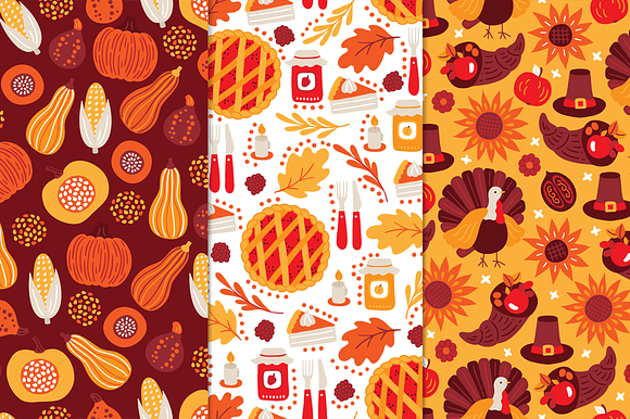 12 Thanksgiving Day Patterns + Bonus in Patterns - product preview 4