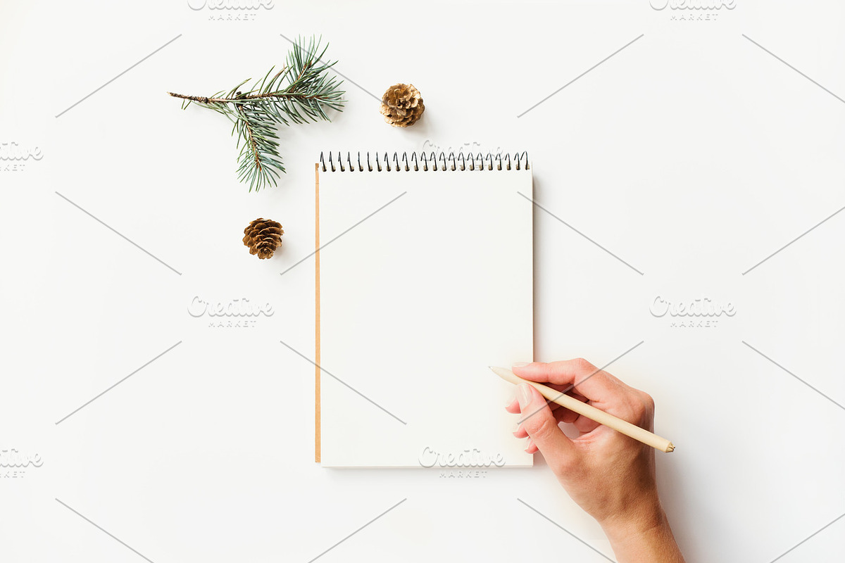 Mockup with writing hand  in Print Mockups - product preview 8