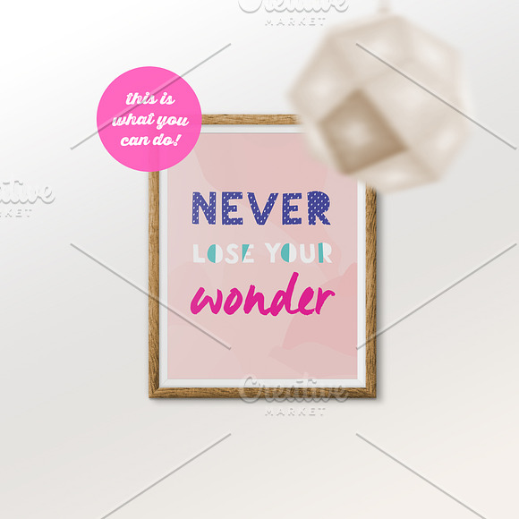 Frame Mockup with Hanging Lamp in Print Mockups - product preview 2