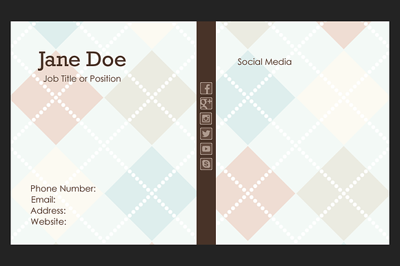 Sweater Print Business Card Template in Business Card Templates - product preview 1