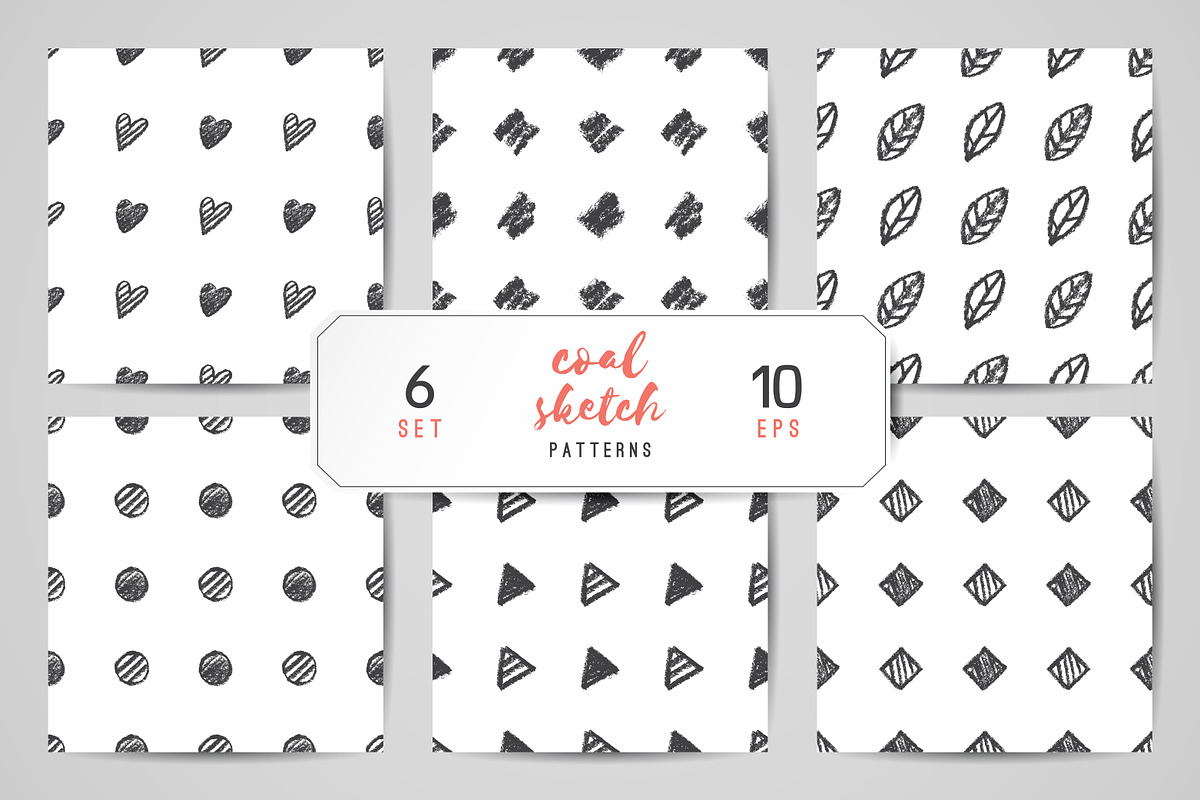Hand drawn seamless patterns in Patterns - product preview 8