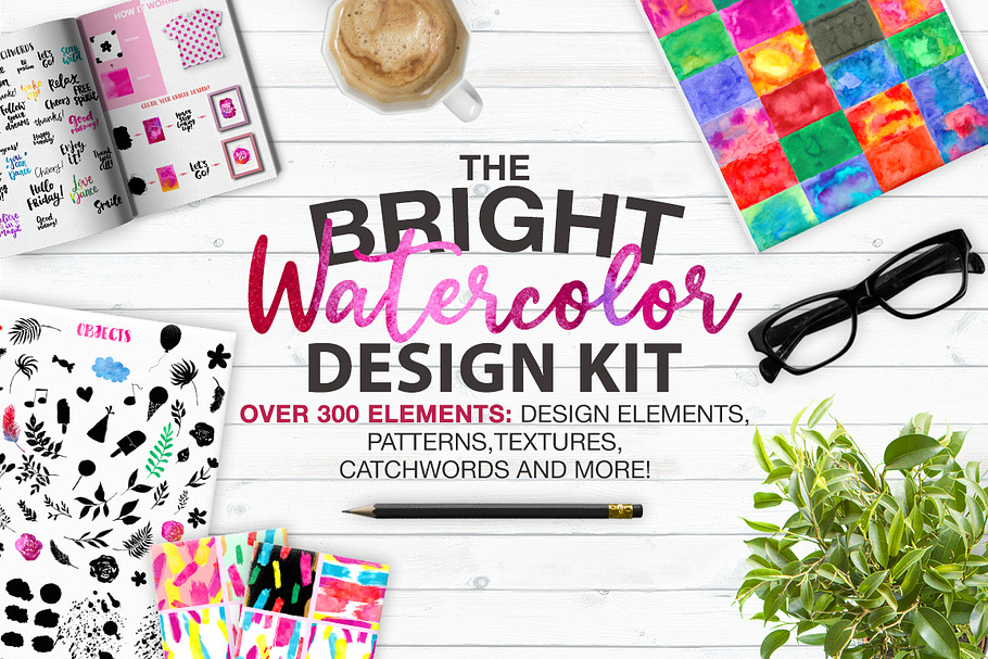 The BRIGHT Watercolor Design Kit