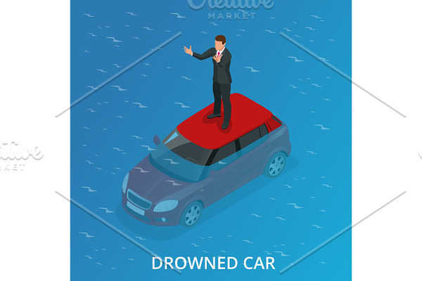 Isometric Drowned car