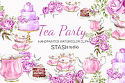 High Tea Watercolor Clipart