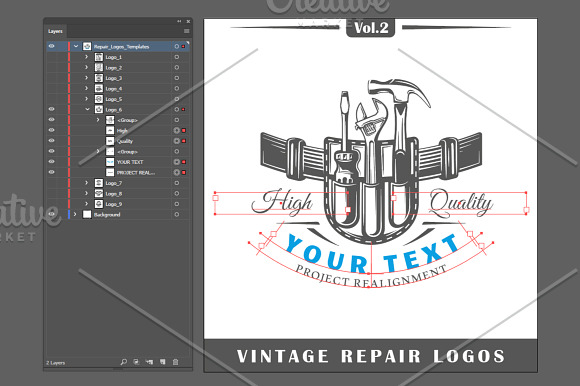 9 Repair Logos Templates Vol.2 in Logo Templates - product preview 4