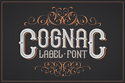 Cognac. Font for label