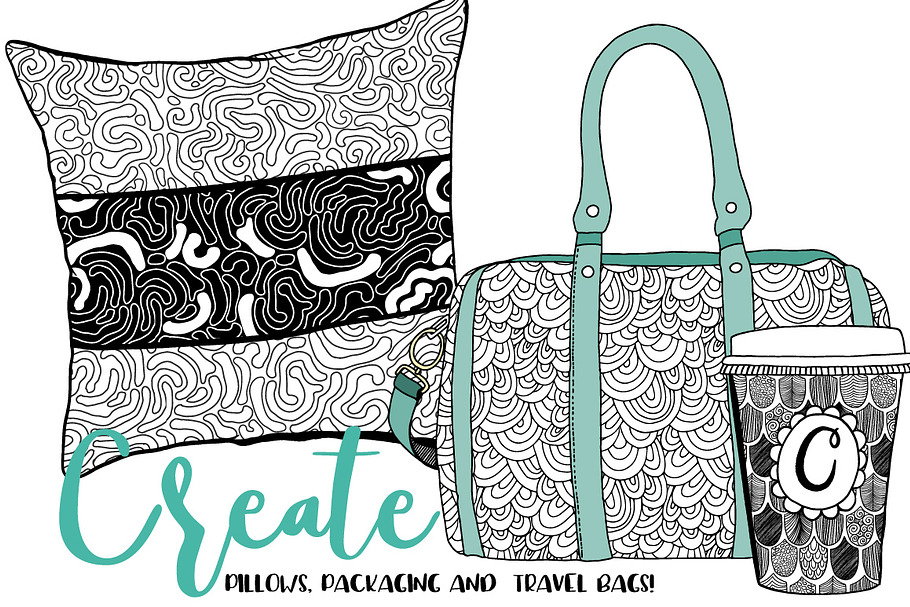 Mermaid Pattern, Scales Repeat in Patterns - product preview 8