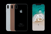 iPhone X Front & Back View Mockup