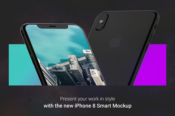 iPhone 8 Mockup Complete Pack Black in Mobile & Web Mockups - product preview 3