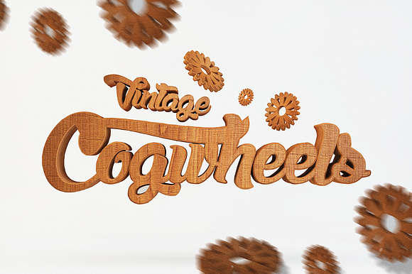 Vintage Cogwheels Bundle in Objects - product preview 1