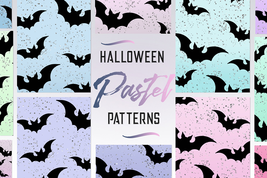  Halloween Glitter Pastel Patterns