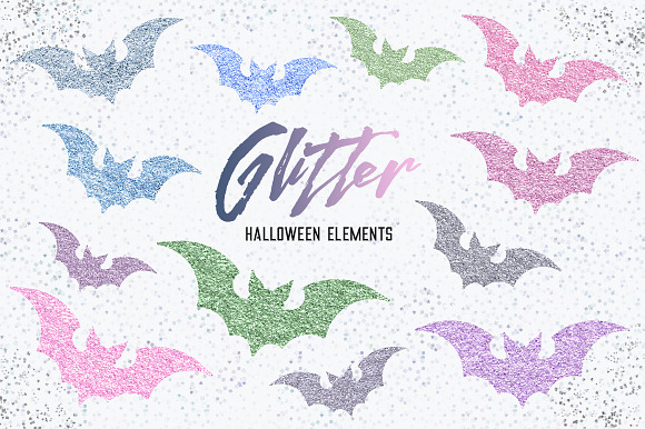  Halloween Glitter Pastel Patterns in Patterns - product preview 4