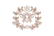 Bumblebee Coffee Flower Leaves Icon