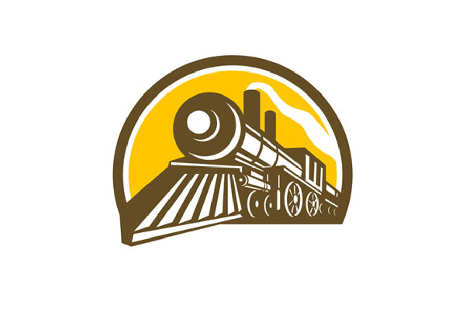  Steam Locomotive Train Icon in Illustrations - product preview 8
