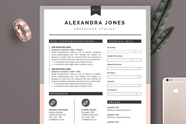 Professional Resume Template RE005