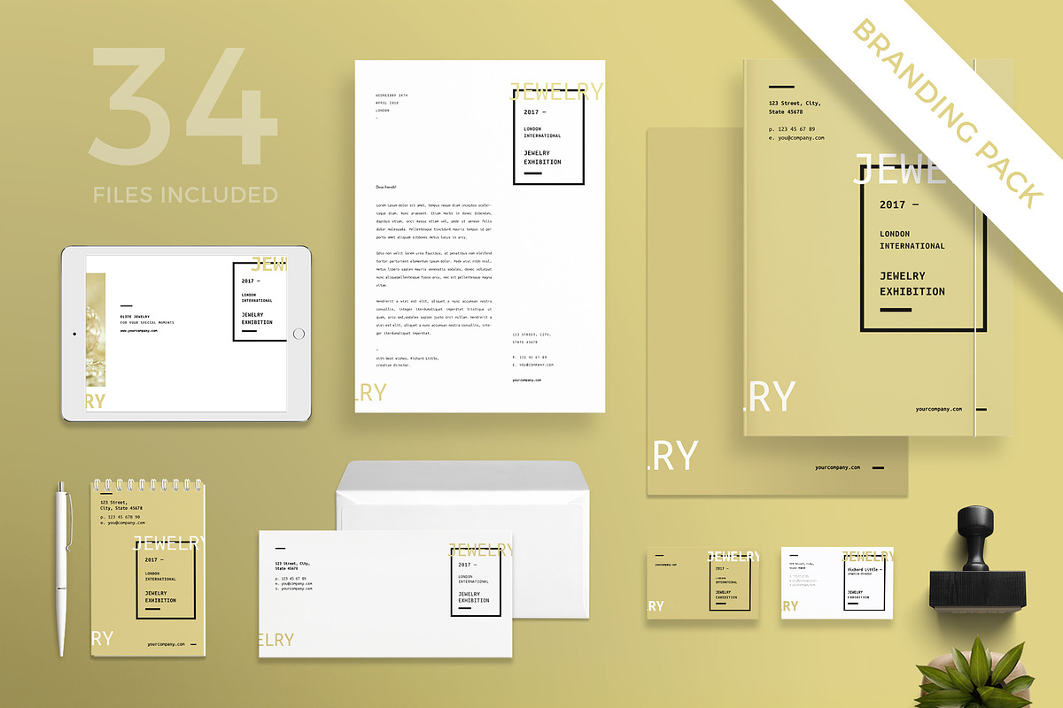Branding Pack | Jewelry Exhibition in Branding Mockups - product preview 8