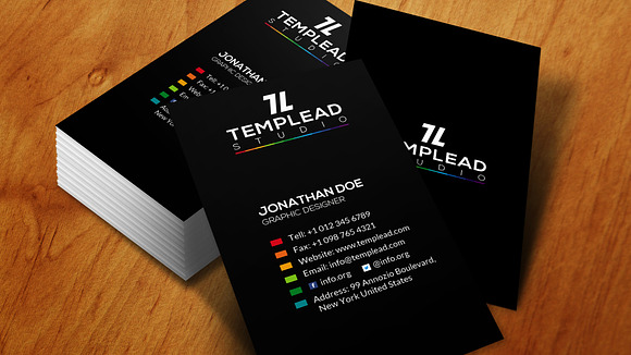 Corporate Business Card SE0262 in Card Templates - product preview 3
