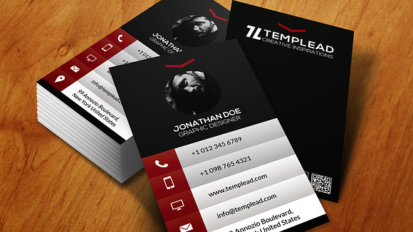 Corporate Business Card SE0263 in Card Templates - product preview 3