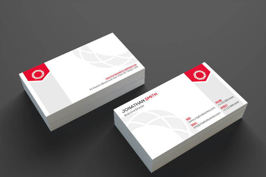 Corporate Business Card SE0265 in Card Templates - product preview 8