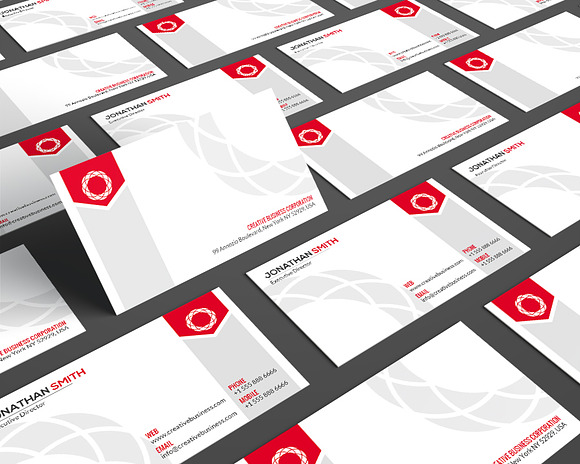 Corporate Business Card SE0265 in Card Templates - product preview 3