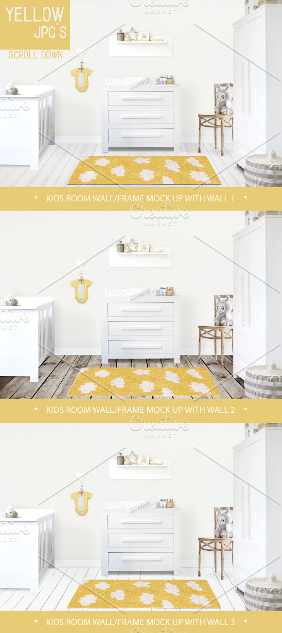 Kids Room Wall/Frame Mock Up 24 in Print Mockups - product preview 4