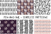 Pen and ink - seamless patterns
