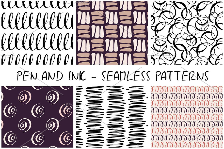 Pen and ink - seamless patterns in Patterns - product preview 8