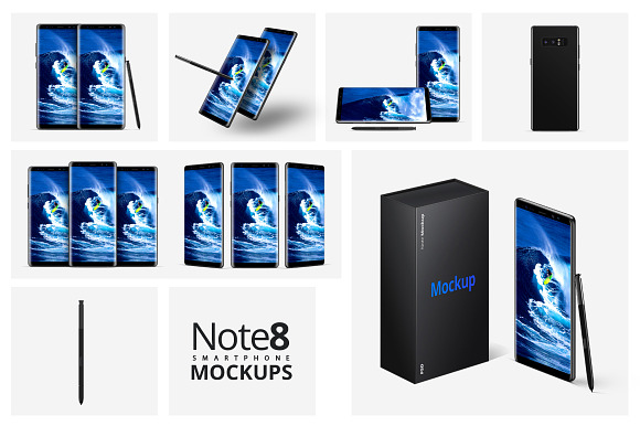Galaxy Note8 Mockups in Mobile & Web Mockups - product preview 2