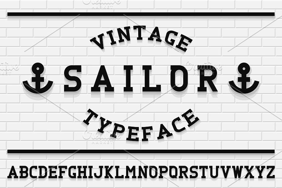 Vintage english alphabet - bold