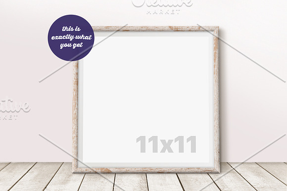 Square Frame Mockup on the Floor  in Print Mockups - product preview 1