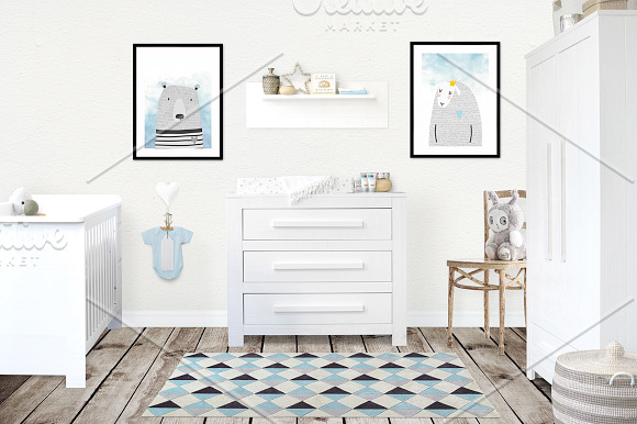 Kids Room Wall/Frame Mock Up 24 in Print Mockups - product preview 9