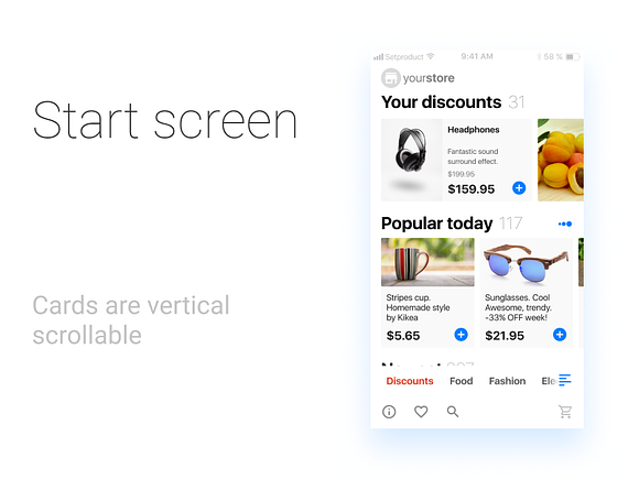 Responsive mobile UI kit e-commerce in UI Kits and Libraries - product preview 2