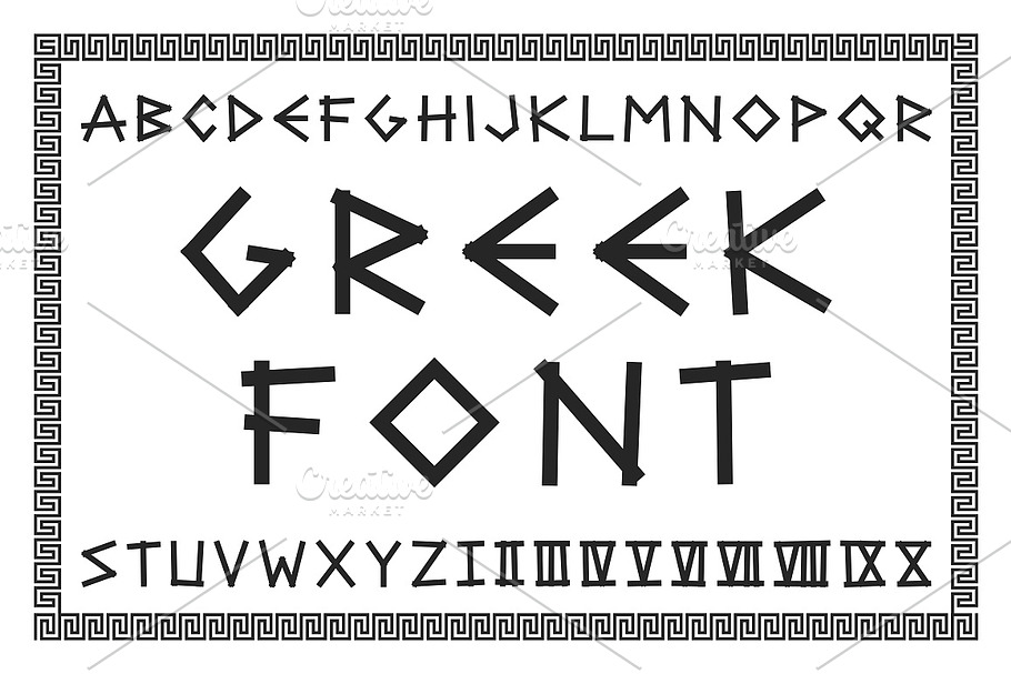 Ancient latin letters with numerals in Symbol Fonts - product preview 8
