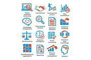 Business management icons. Pack 04.