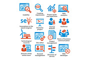Business management icons. Pack 07.