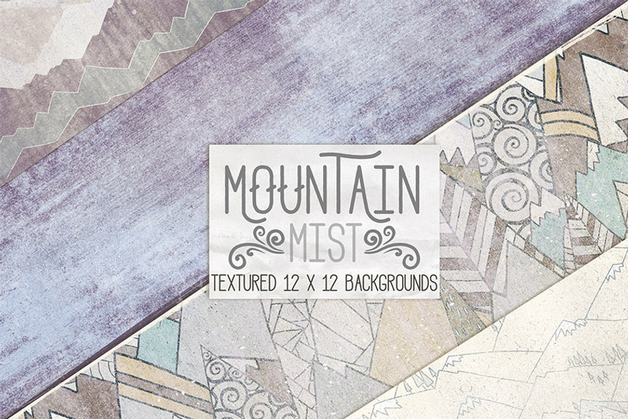 Mountain Mist Digital Paper Textures in Patterns - product preview 8