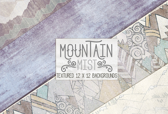 Mountain Mist Digital Paper Textures in Patterns - product preview 2