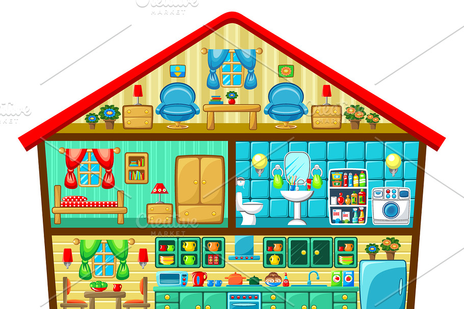 House in a cut in Illustrations - product preview 8