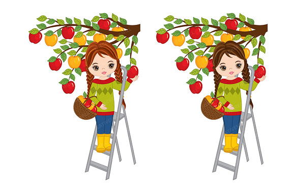 Vector Apples Clipart in Illustrations - product preview 3