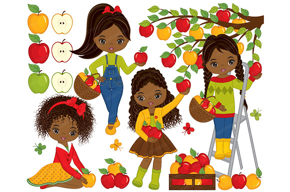 Vector Apples Clipart in Illustrations - product preview 5