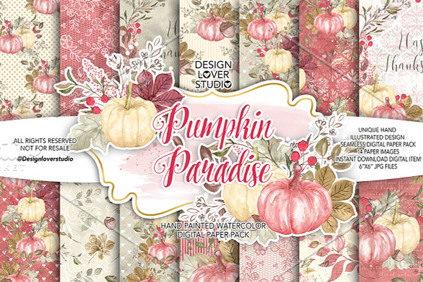 Pumpkin Paradise digital paper pack